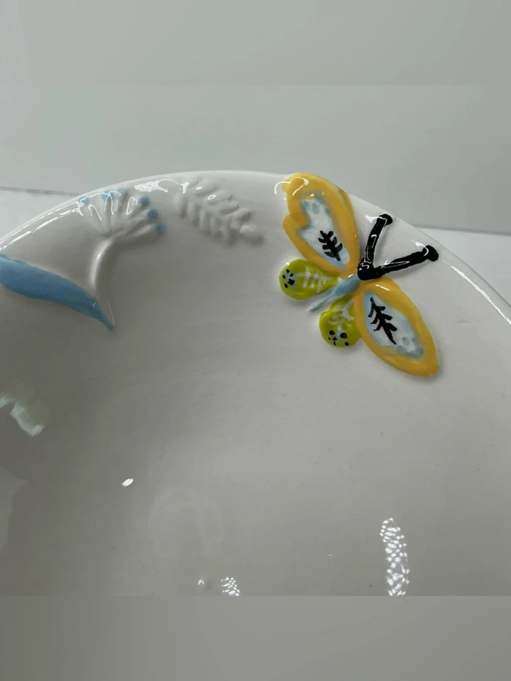 Mellow & Mod Pet Bowl Elevated and Tilted Small Ceramic FLORAL Dish New
